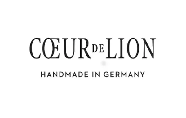 Logo der Marke CŒUR DE LION, das den Slogan 